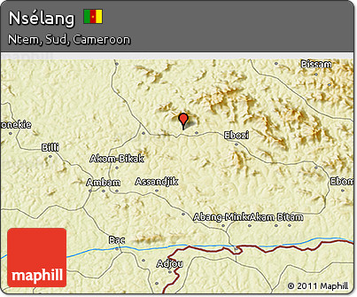 Physical 3D Map of Nsélang