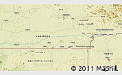 Physical 3D Map of the area around 2° 16' 34" N, 11° 7' 30" E