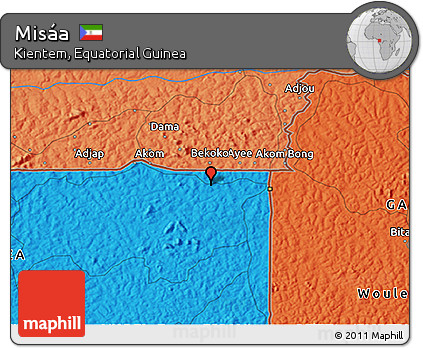 Political 3D Map of Misáa