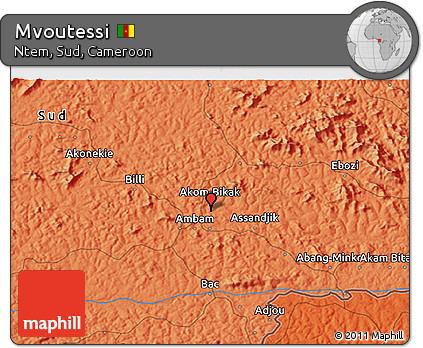 Political 3D Map of Mvoutessi