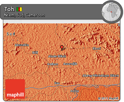 Political 3D Map of Toh