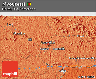 Political 3D Map of Mvoutessi