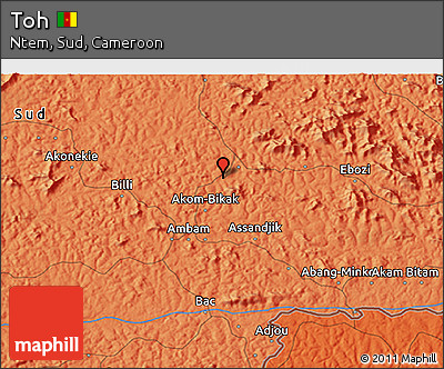 Political 3D Map of Toh