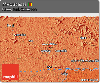 Political 3D Map of Mvoutessi