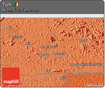 Political 3D Map of Toh