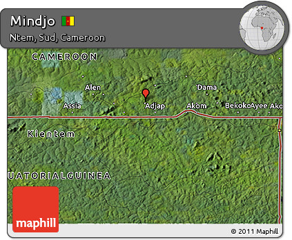 Satellite 3D Map of Mindjo