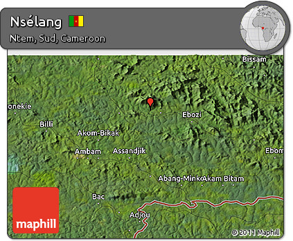 Satellite 3D Map of Nsélang