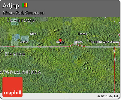 Satellite 3D Map of Adjap