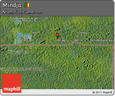 Satellite 3D Map of Mindjo