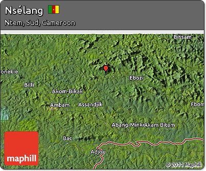 Satellite 3D Map of Nsélang