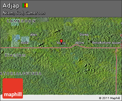 Satellite 3D Map of Adjap
