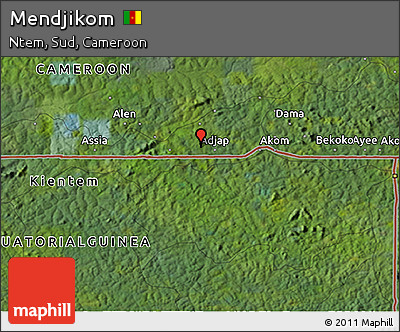 Satellite 3D Map of Mendjikom