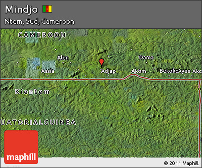 Satellite 3D Map of Mindjo