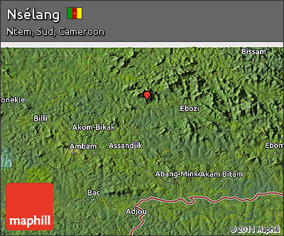 Satellite 3D Map of Nsélang