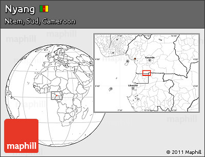Blank Location Map of Nyang