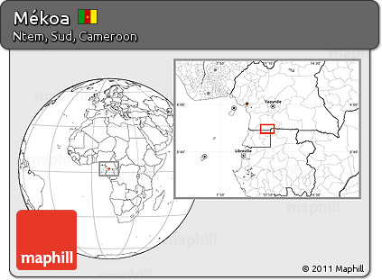Blank Location Map of Mékoa