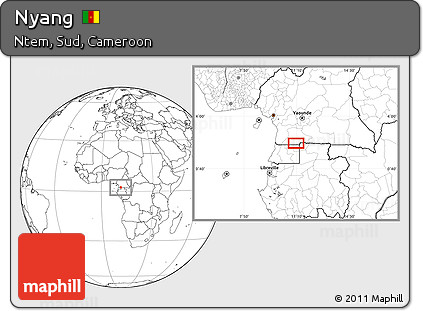 Blank Location Map of Nyang