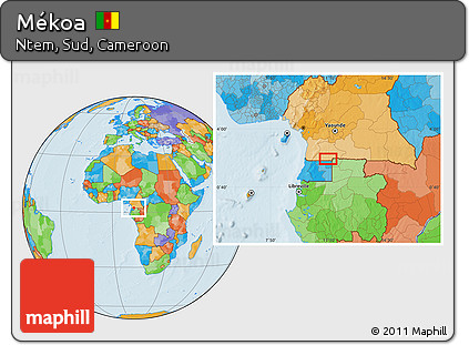 Political Location Map of Mékoa