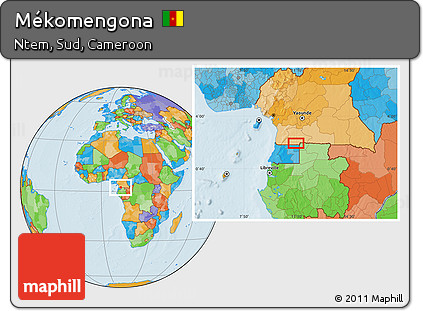 Political Location Map of Mékomengona
