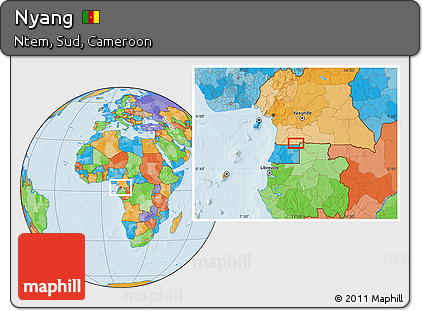 Political Location Map of Nyang
