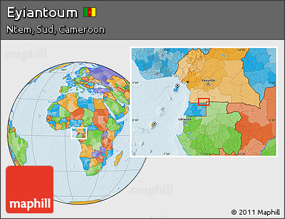 Political Location Map of Eyiantoum