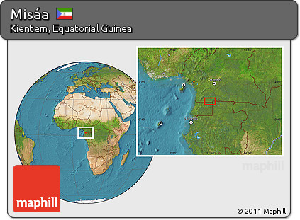 Satellite Location Map of Misáa