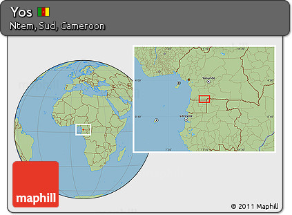 Savanna Style Location Map of Yos