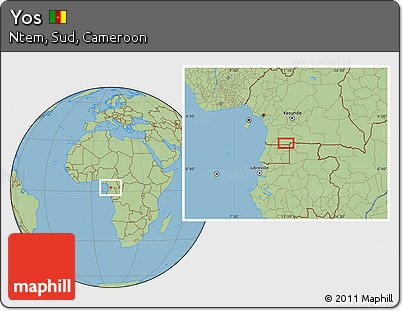 Savanna Style Location Map of Yos