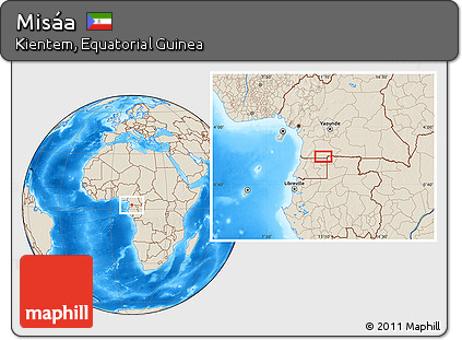 Shaded Relief Location Map of Misáa
