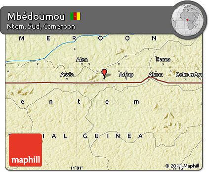 Physical Map of Mbédoumou