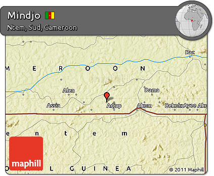 Physical Map of Mindjo