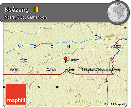Physical Map of Nsézeng