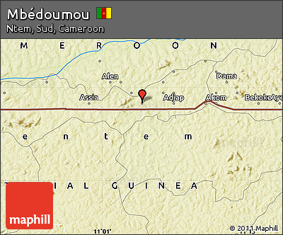 Physical Map of Mbédoumou