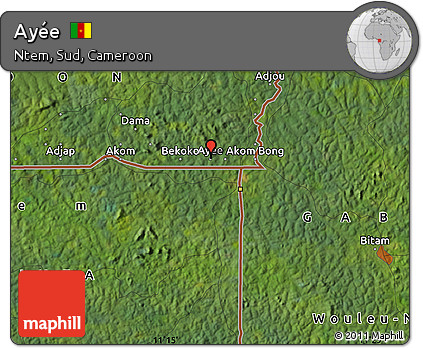 Satellite Map of Ayée