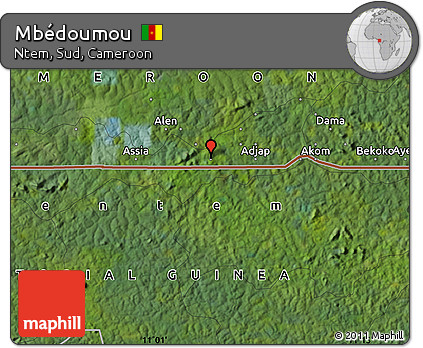 Satellite Map of Mbédoumou