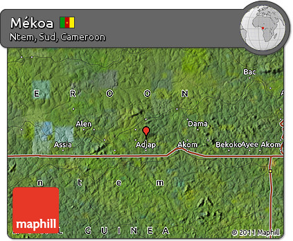 Satellite Map of Mékoa