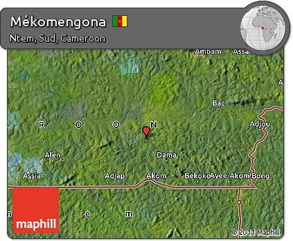 Satellite Map of Mékomengona
