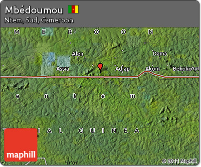 Satellite Map of Mbédoumou