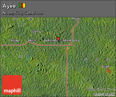 Satellite Map of Ayée