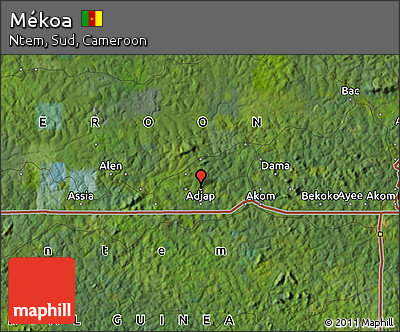 Satellite Map of Mékoa