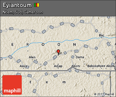 Shaded Relief Map of Eyiantoum