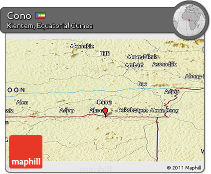 Physical Panoramic Map of Cono