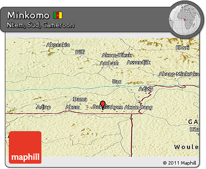 Physical Panoramic Map of Minkomo