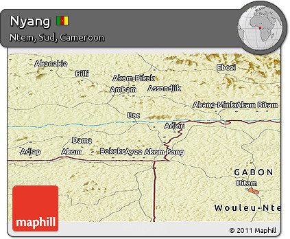 Physical Panoramic Map of Nyang