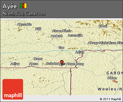 Physical Panoramic Map of Ayée