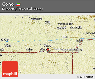 Physical Panoramic Map of Cono
