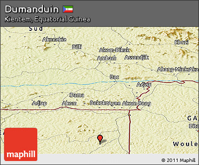 Physical Panoramic Map of Dumanduin