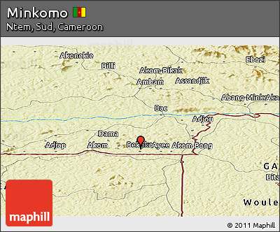 Physical Panoramic Map of Minkomo