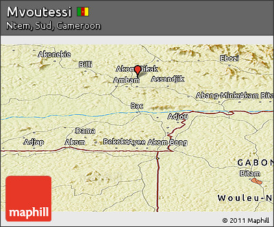 Physical Panoramic Map of Mvoutessi