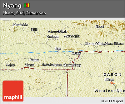 Physical Panoramic Map of Nyang